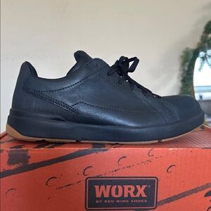Red Wing Work Shoes Worx Nitro 5146 Women Size 9.5 Black Leather Safety